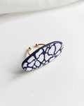 Anillo floral azul