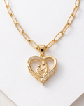 Collar Madre e Hija Dorado con Zirconias